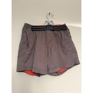 Birddogs Mens Gray Lined Gym Shorts Orange Compression Liner Size Medium